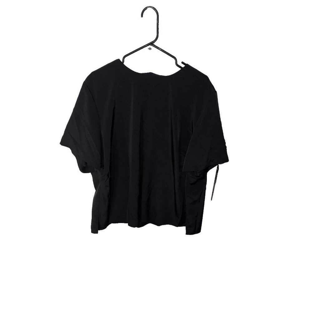 Maggie Barnes womans black top plus size 2X 22/24 short sleeve round neck career